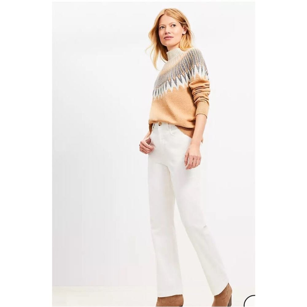 LOFT Ivory Cream Straight Leg Corduroy Pants - Picture 2 of 10